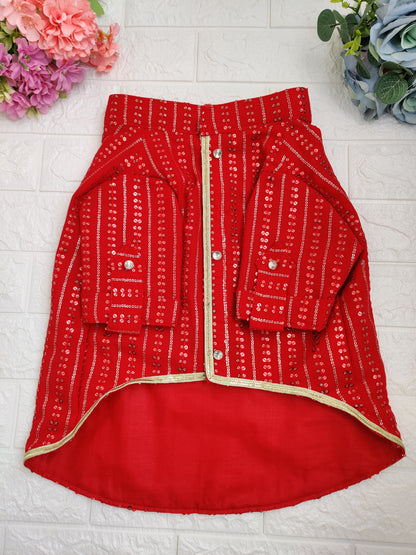 Red Radiance Kurta