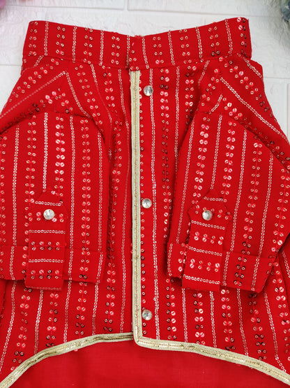 Red Radiance Kurta