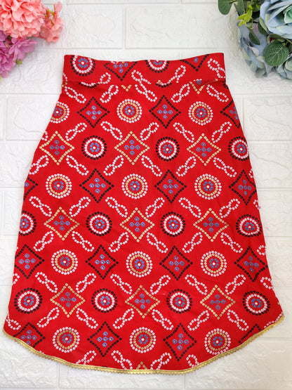 Red Bandhani Kurta