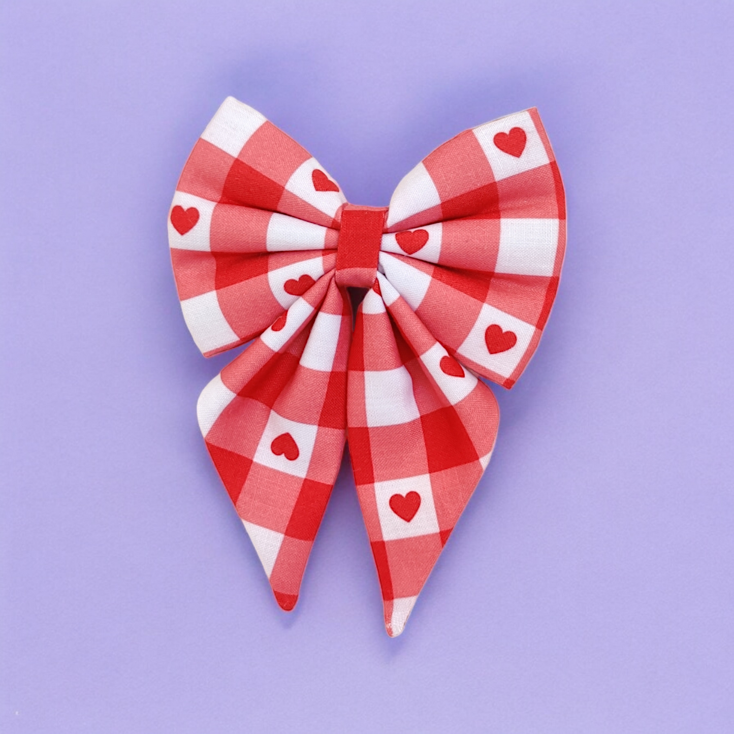 Heartfelt Gingham Sailor Bow