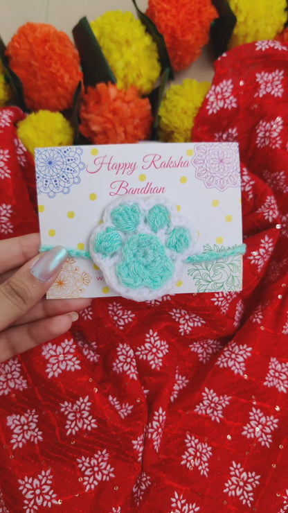 Crochet Mint Paw Rakhi