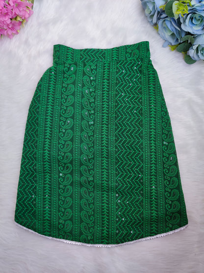 Green Chikankari Kurta