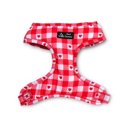 Heartfelt Gingham Harness + Collar + Leash + Sailor Bow