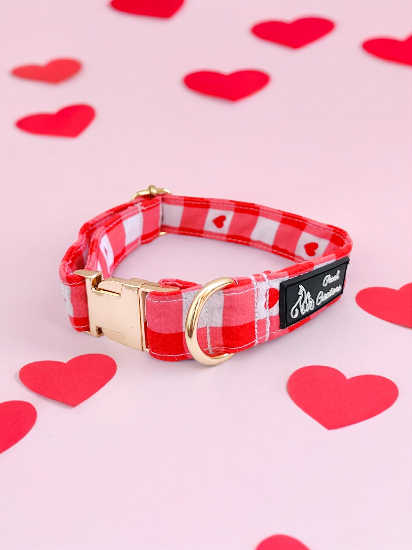 Heartfelt Gingham Harness + Collar + Leash + Sailor Bow