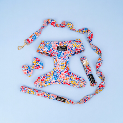 Wildflower Harness + Collar + Leash + Classic Bow