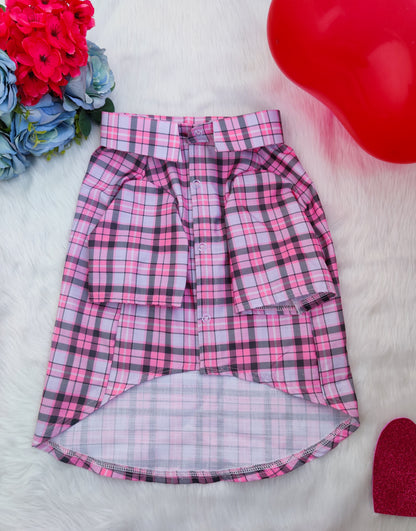 Pink Plaid Shirt